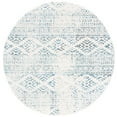 thumbnail image 1 of SAFAVIEH Tulum Lakisha Distressed Southwestern Area Rug, 10' x 10' Round, Ivory/Turquoise, 1 of 8