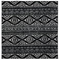 thumbnail image 1 of SAFAVIEH Tulum Lakisha Distressed Southwestern Area Rug, 11' x 11' Square, Black/Ivory, 1 of 9