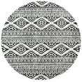 thumbnail image 1 of SAFAVIEH Tulum Lakisha Distressed Southwestern Area Rug, 3' x 3' Round, Ivory/Black, 1 of 8