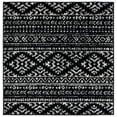 thumbnail image 1 of SAFAVIEH Tulum Lakisha Distressed Southwestern Area Rug, 3' x 3' Square, Black/Ivory, 1 of 9