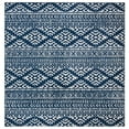 thumbnail image 1 of SAFAVIEH Tulum Lakisha Distressed Southwestern Area Rug, 3' x 3' Square, Navy/Ivory, 1 of 8