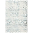 thumbnail image 1 of SAFAVIEH Tulum Lakisha Distressed Southwestern Area Rug, 5'3" x 7'6", Ivory/Turquoise, 1 of 8