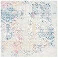 thumbnail image 1 of SAFAVIEH Tulum Lakisha Distressed Southwestern Area Rug, 5' x 5' Square, Ivory/Blue, 1 of 9