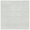 thumbnail image 1 of SAFAVIEH Tulum Lakisha Distressed Southwestern Area Rug, 8' x 8' Square, Light Grey/Ivory, 1 of 8