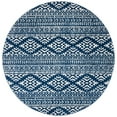 thumbnail image 1 of SAFAVIEH Tulum Lakisha Distressed Southwestern Area Rug, 9' x 9' Round, Navy/Ivory, 1 of 8