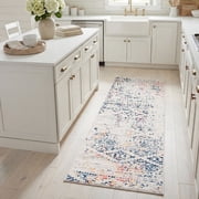 Safavieh Tulum Lakisha Oriental Runner Rug, Ivory/Blue, 2' x 5'