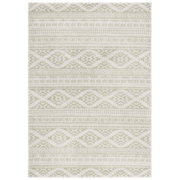 SAFAVIEH Tulum Lakisha Oriental Area Rug, Ivory/Sage, 3' x 5'