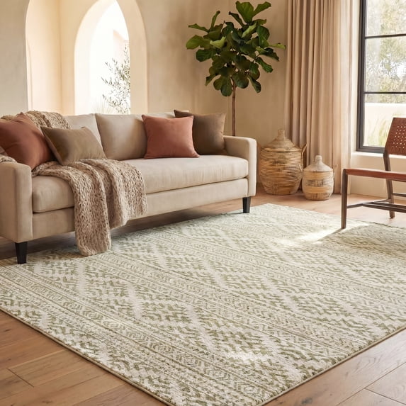 Safavieh Tulum Lakisha Oriental Area Rug, Ivory/Sage, 8' x 10'