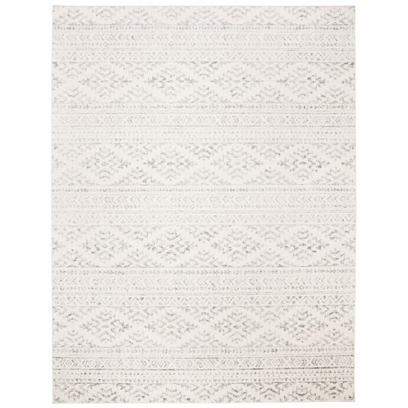SAFAVIEH Tulum Lakisha Southwestern Area Rug, Ivory/Grey, 10' x 13'