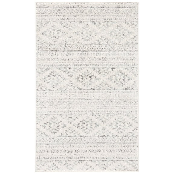 SAFAVIEH Tulum Lakisha Southwestern Area Rug, Ivory/Grey, 3' x 5'