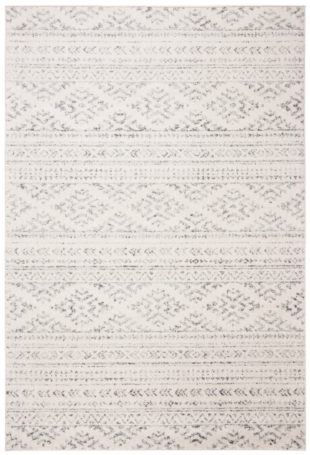 SAFAVIEH Tulum Lakisha Southwestern Area Rug, Ivory/Grey, 4' x 6'