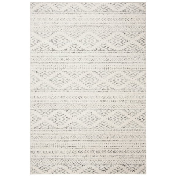 SAFAVIEH Tulum Lakisha Southwestern Area Rug, Ivory/Grey, 4' x 6'