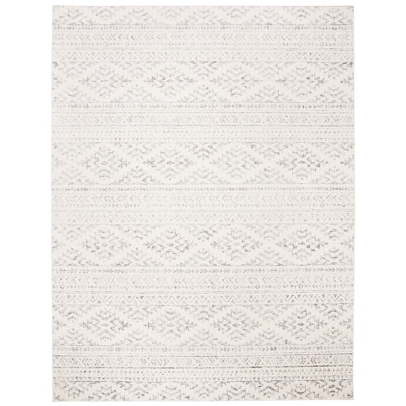 SAFAVIEH Tulum Lakisha Southwestern Area Rug, Ivory/Grey, 9' x 12'