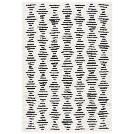 SAFAVIEH Tulum Lancaster Geometric Area Rug, 10' x 14', Ivory/Black