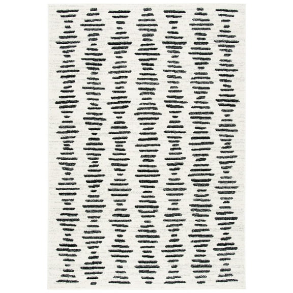 SAFAVIEH Tulum Lancaster Geometric Area Rug, 9' x 12', Ivory/Black