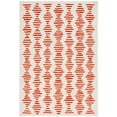 SAFAVIEH Tulum Lancaster Geometric Striped Area Rug, Ivory/Rust, 8' x ...
