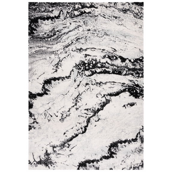 SAFAVIEH Tulum Liz Abstract Area Rug, 4' x 6', Ivory/Black