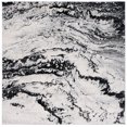 thumbnail image 1 of SAFAVIEH Tulum Liz Abstract Area Rug, 6'7" x 6'7" Square, Ivory/Black, 1 of 7
