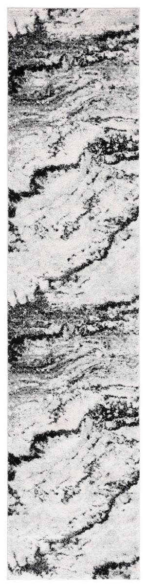 Ivory Boho-Chic Hand-Knotted Synthetic Area Rug