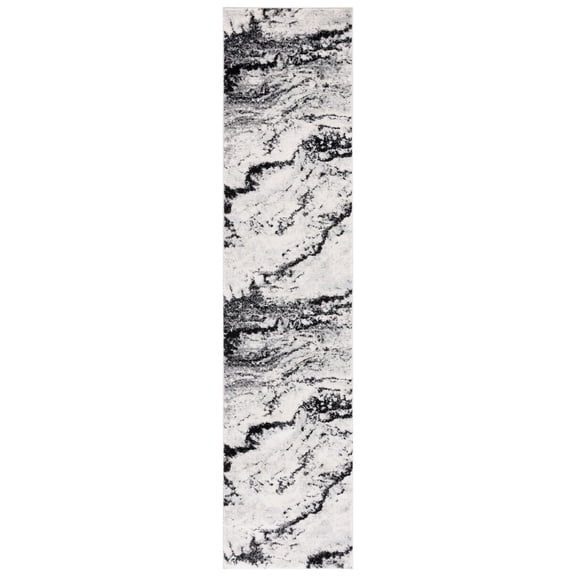 SAFAVIEH Tulum Liz Abstract Runner, 2' x 9', Ivory/Black