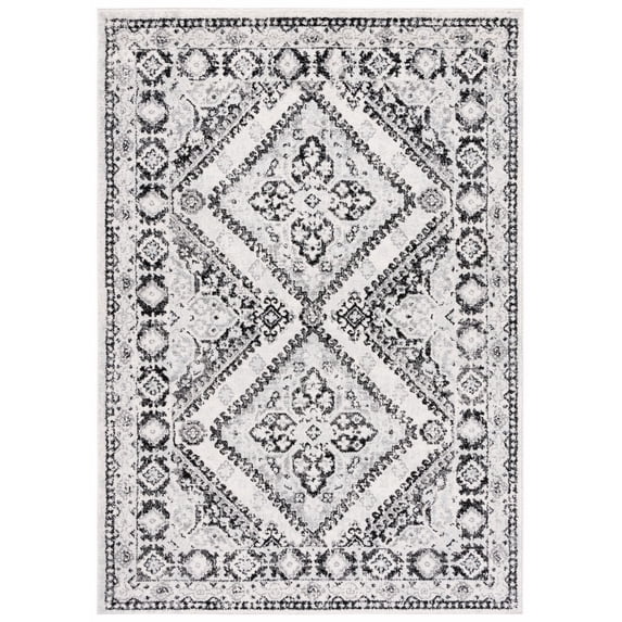SAFAVIEH Tulum Lynwood Traditional Area Rug, 8' x 10', Ivory/Black