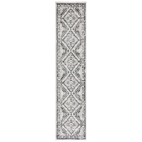 SAFAVIEH Tulum Lynwood Traditional Runner, 2' x 9', Ivory/Black