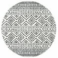 thumbnail image 1 of SAFAVIEH Tulum Merletta Moroccan Geometric Area Rug, 3' x 3' Round, Ivory/Black, 1 of 8