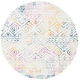 thumbnail image 1 of SAFAVIEH Tulum Merletta Moroccan Geometric Area Rug, 3' x 3' Round, Ivory/Fuchsia, 1 of 8