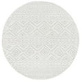thumbnail image 1 of SAFAVIEH Tulum Merletta Moroccan Geometric Area Rug, 3' x 3' Round, Ivory/Light Grey, 1 of 8