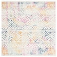 thumbnail image 1 of SAFAVIEH Tulum Merletta Moroccan Geometric Area Rug, 3' x 3' Square, Ivory/Fuchsia, 1 of 8