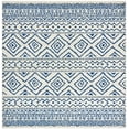 thumbnail image 1 of SAFAVIEH Tulum Merletta Oriental Area Rug, Ivory/Navy, 6'7" x 6'7" Square, 1 of 8