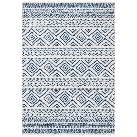SAFAVIEH Tulum Merletta Oriental Area Rug, Ivory/Navy, 6' x 9'