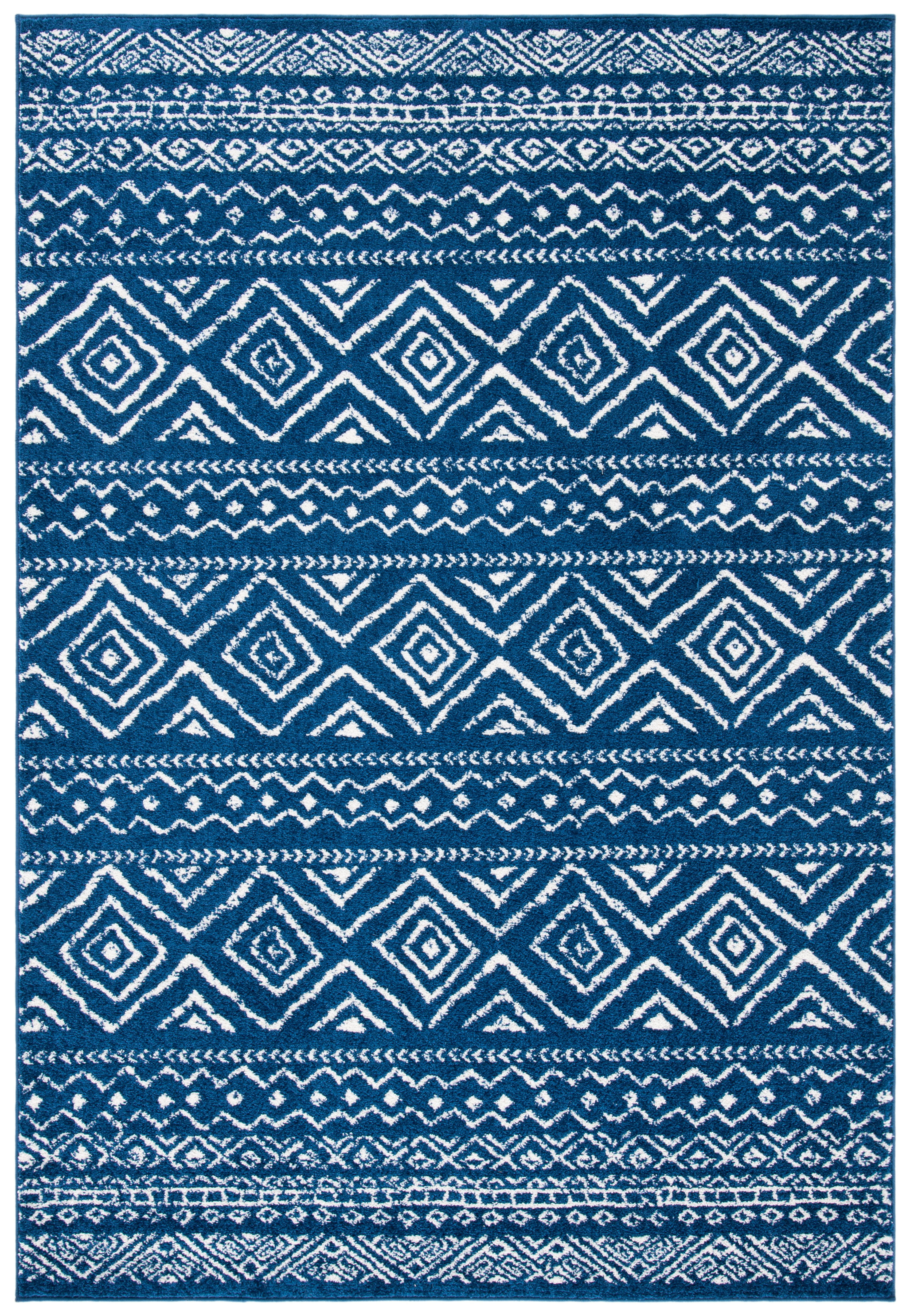 SAFAVIEH Tulum Merletta Oriental Area Rug, Navy/Ivory, 5'3" x 7'6"