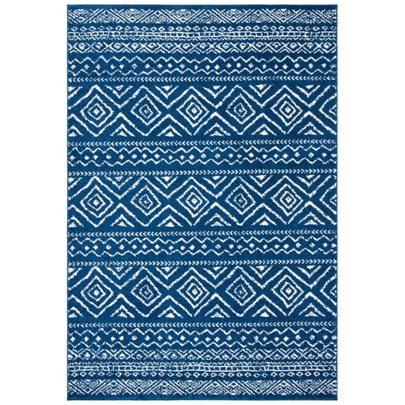 SAFAVIEH Tulum Merletta Oriental Area Rug, Navy/Ivory, 6' x 9'