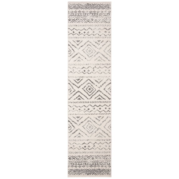 SAFAVIEH Tulum Merletta Oriental Runner Rug, Ivory/Grey, 2' x 8'