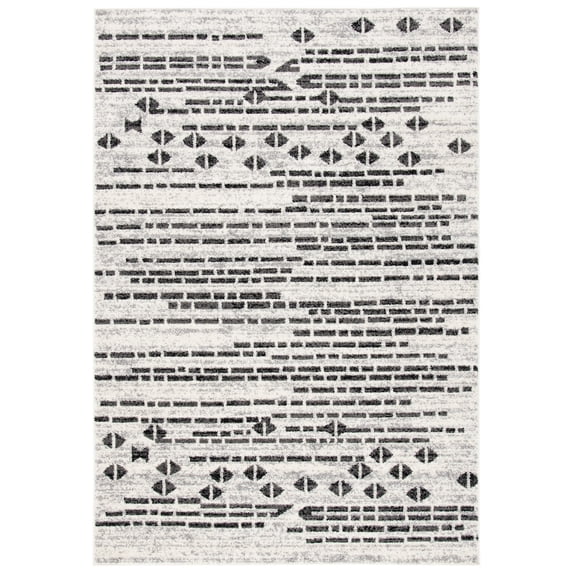 SAFAVIEH Tulum Ognen Geometric Area Rug, 5'5" x 7'7", Black/Ivory