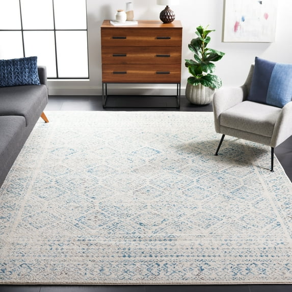 Safavieh Tulum Ophelia Oriental Area Rug, Ivory/Turquoise, 8' x 8' Square