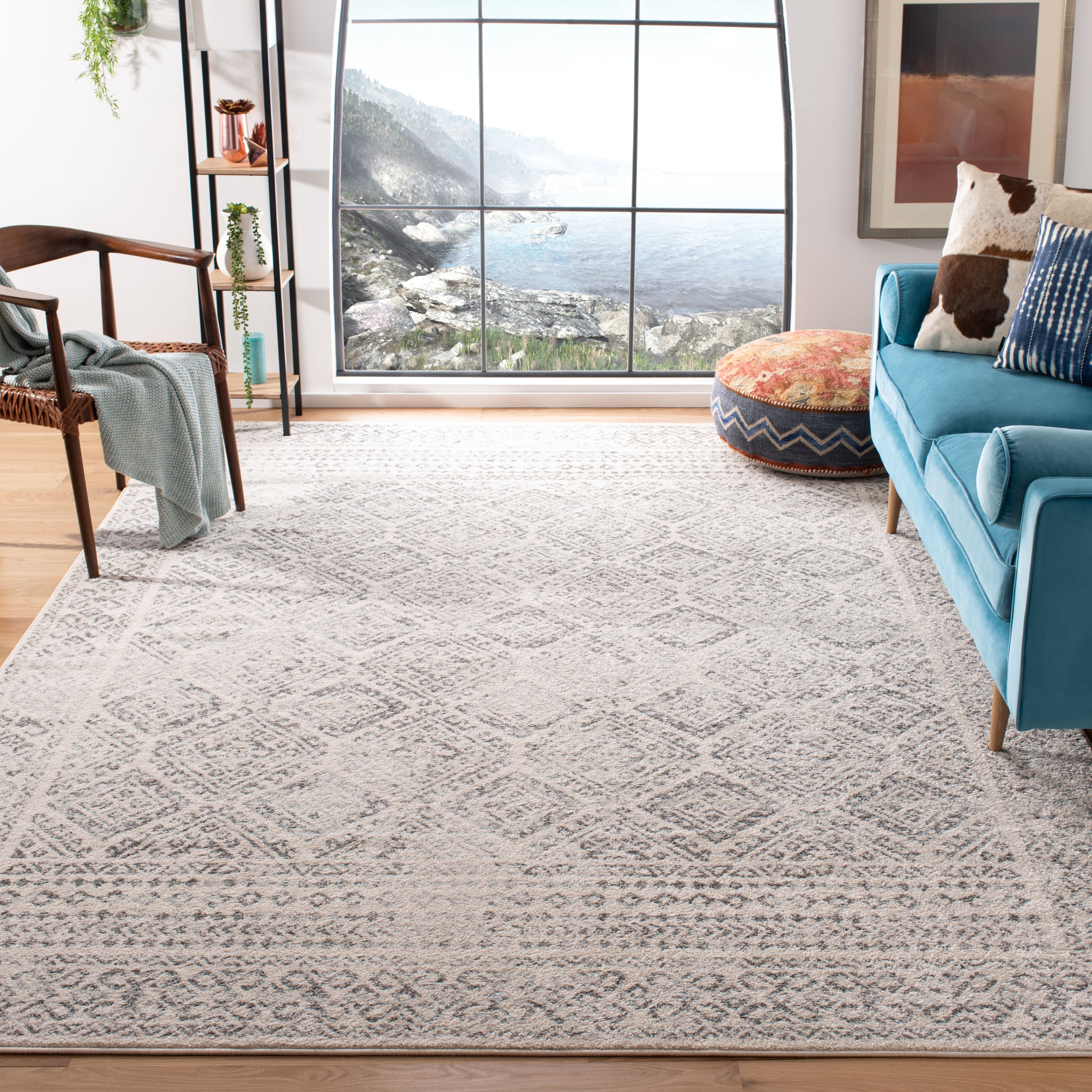 Safavieh Tulum Ophelia Oriental Area Rug, Ivory/Gray, 10' x 13'