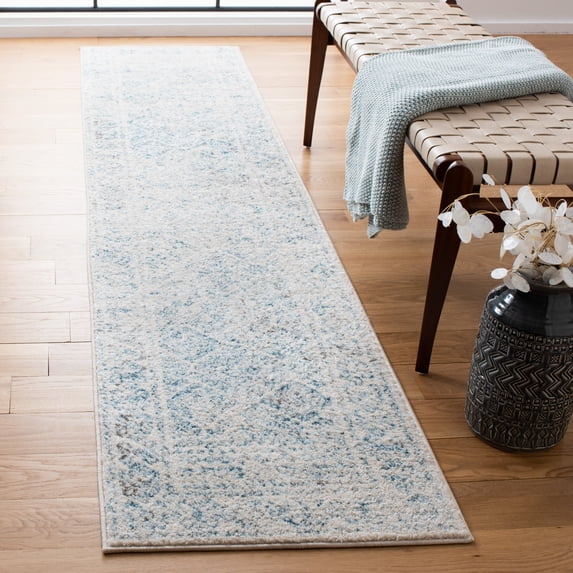 Safavieh Tulum Ophelia Oriental Runner Rug, Ivory/Turquoise, 2' x 11'
