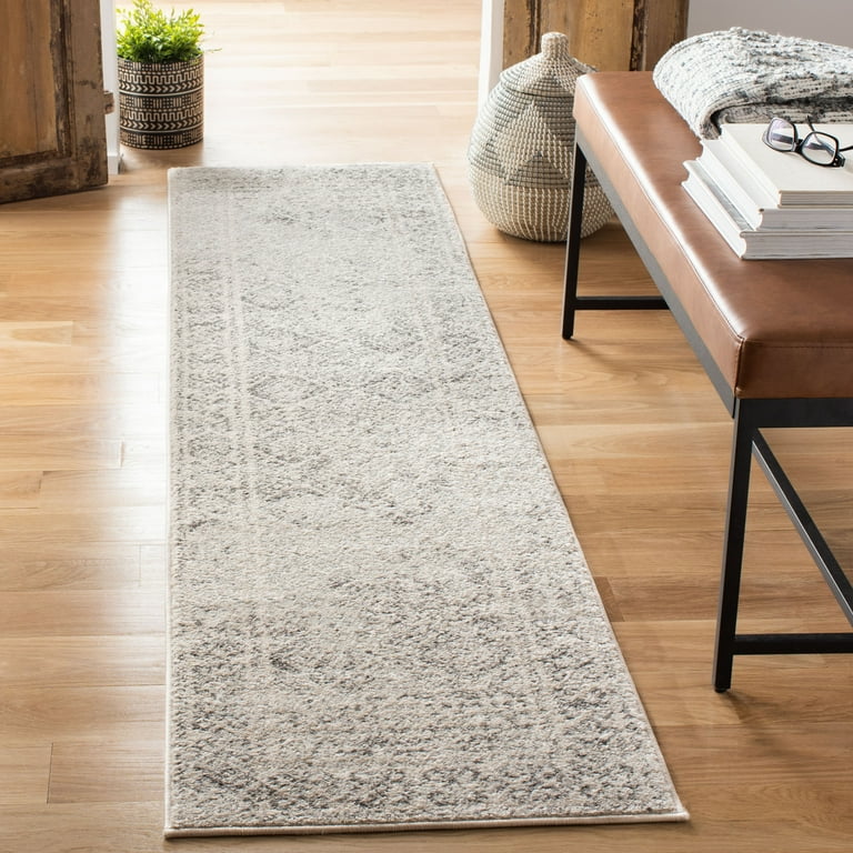 SAFAVIEH Tulum Ophelia Bordered Geometric Runner Rug Ivory Grey