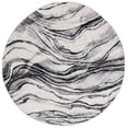 thumbnail image 1 of SAFAVIEH Tulum Quinten Abstract Area Rug, 6'7" x 6'7" Round, Ivory/Black, 1 of 7