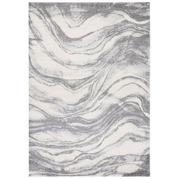 SAFAVIEH Tulum Quinten Abstract Area Rug, 9' x 12', Ivory/Grey