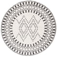 thumbnail image 1 of SAFAVIEH Tulum Roland Geometric Area Rug, 6'7" x 6'7" Round, Black/Ivory, 1 of 8