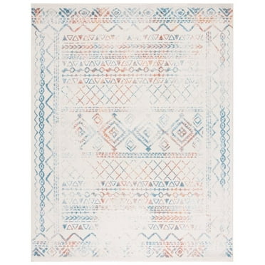 SAFAVIEH Tulum Ronald Distressed Area Rug, 10' x 13', Ivory/Turquoise
