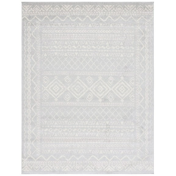 SAFAVIEH Tulum Ronald Distressed Area Rug, 10' x 13', Light Grey/Ivory