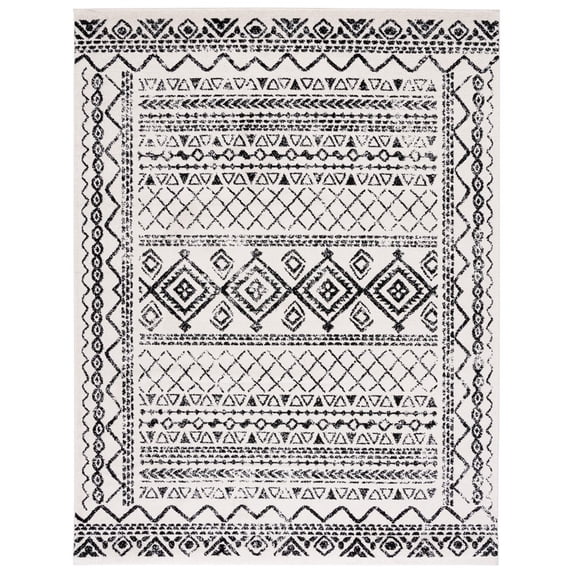 SAFAVIEH Tulum Ronald Distressed Area Rug, 12' x 15', Ivory/Black