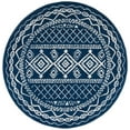 thumbnail image 1 of SAFAVIEH Tulum Ronald Distressed Area Rug, 3' x 3' Round, Navy/Ivory, 1 of 7