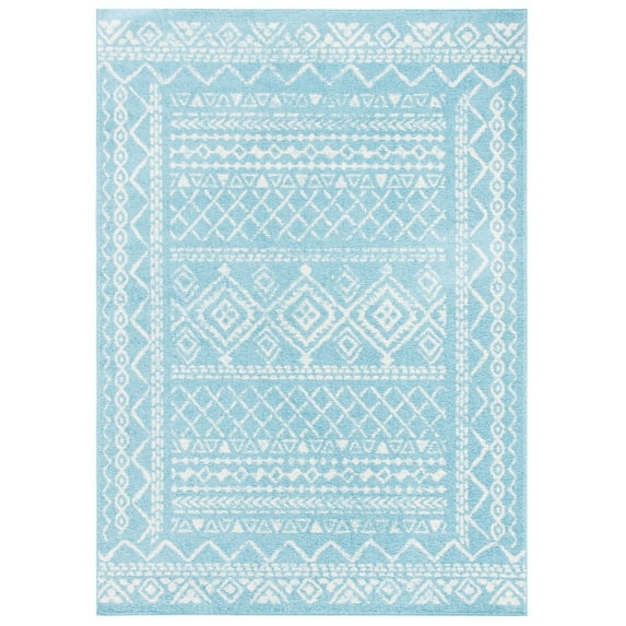 SAFAVIEH Tulum Ronald Distressed Area Rug, 3' x 5', Turquoise/Ivory