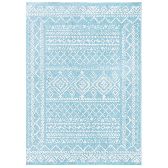 SAFAVIEH Tulum Ronald Distressed Area Rug, 6' x 9', Turquoise/Ivory