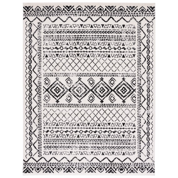 SAFAVIEH Tulum Ronald Oriental Area Rug, Ivory/Black, 9' x 12'